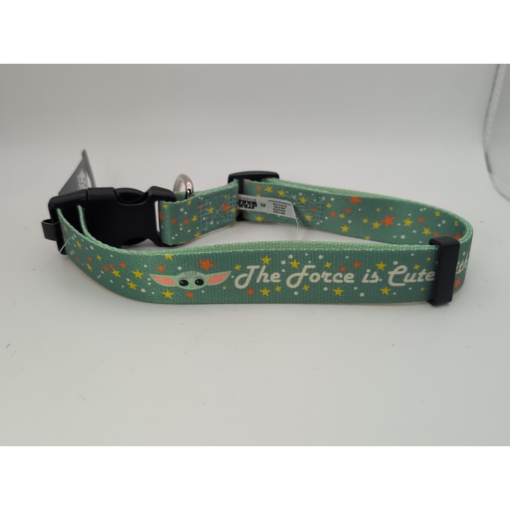 disney Star Wars Mandalorian "The Force is Cute With this One" Dog Collar XL NWT
